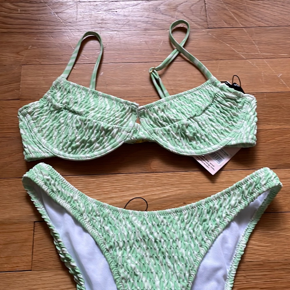 missguided green bikini set